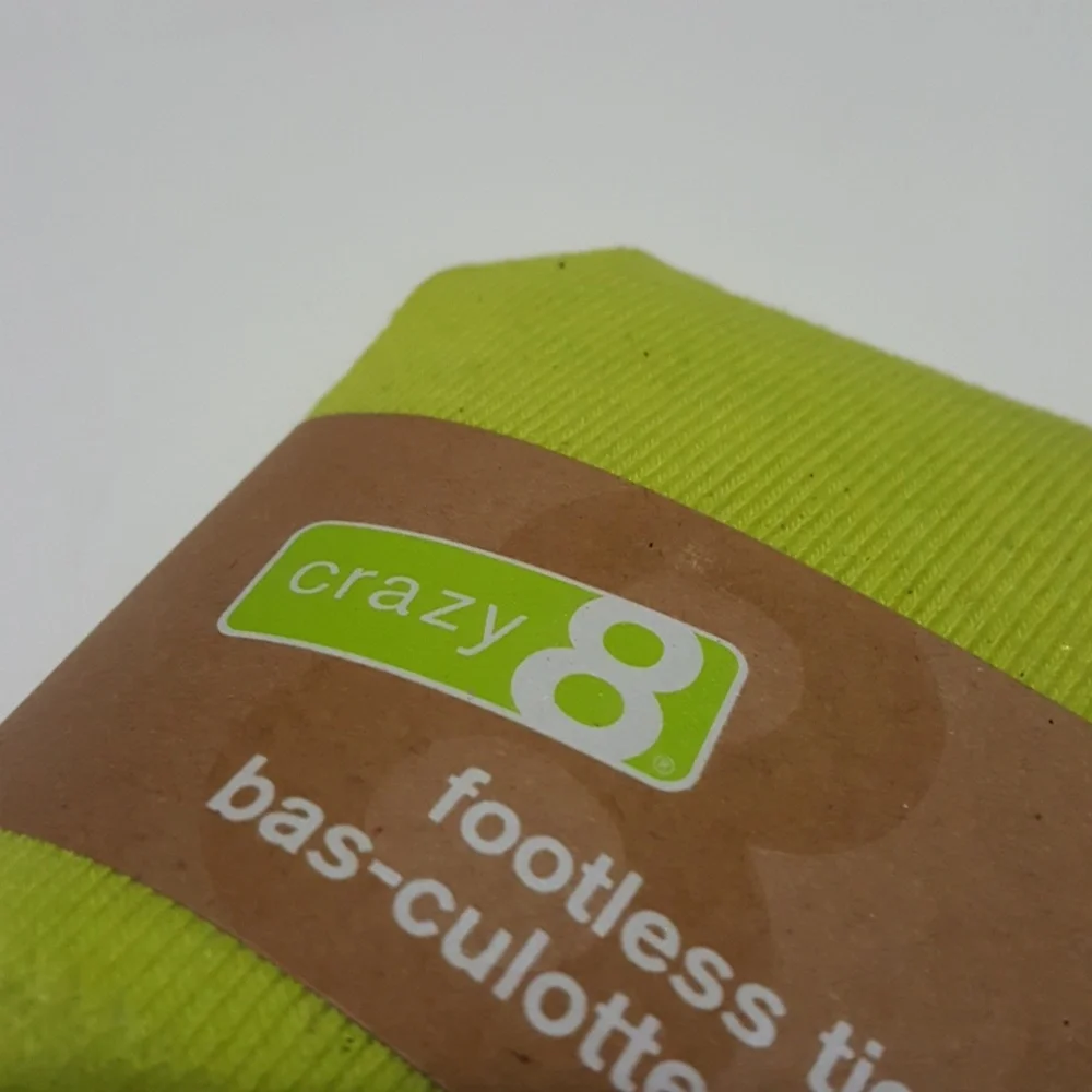 Crazy 8 Lime Green Footless Tights Size 0-6M